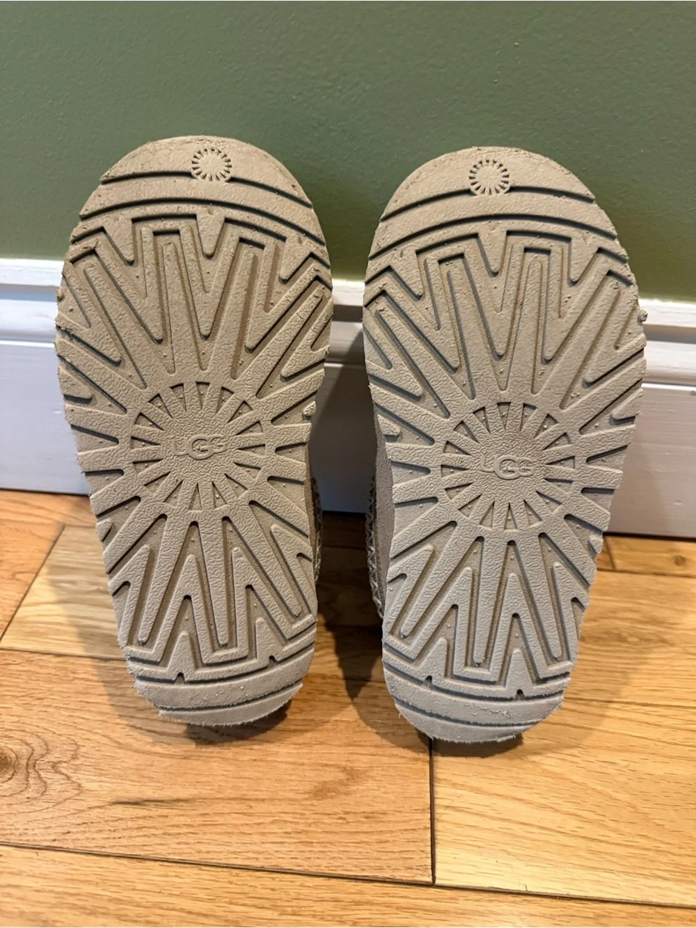 UGG Kids Slip-On Suede Clog in Taupe